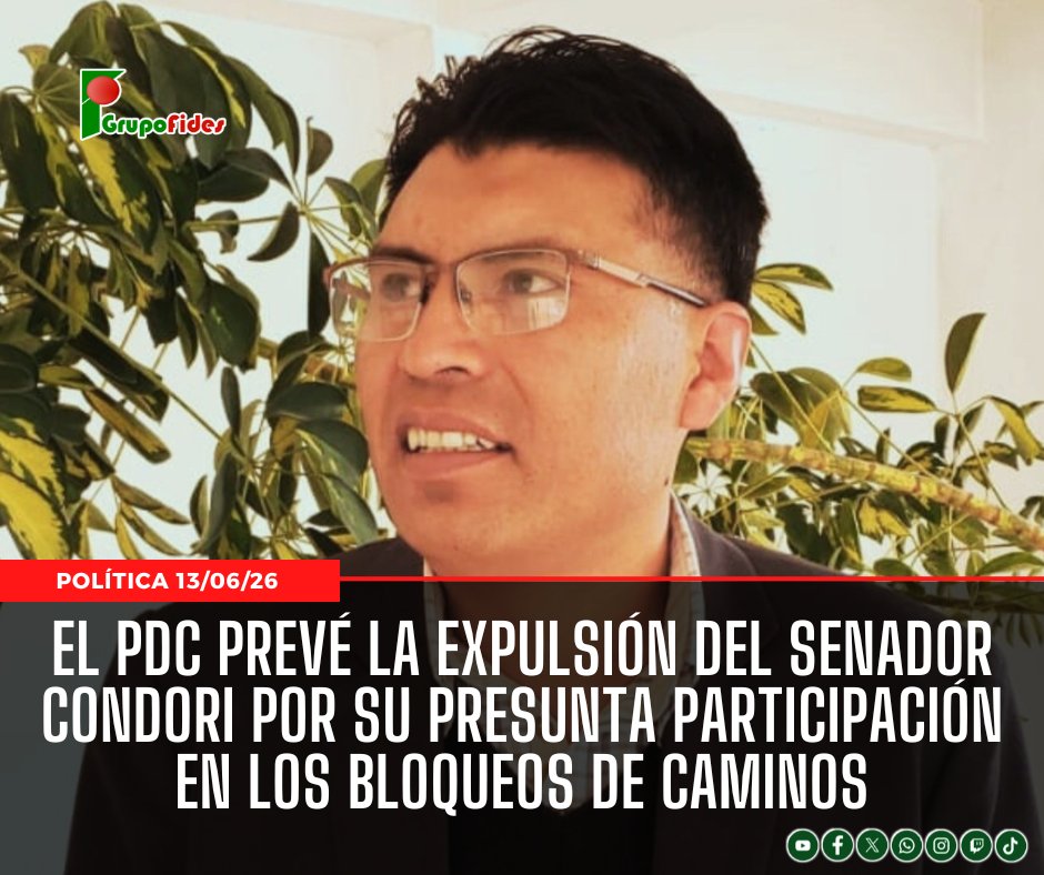 GrupoFides's tweet photo. 🟩 #GrupoFides | #RadioFidesLaPaz Por su parte, el senador de Alianza Unidad, César Mentasti, sostuvo que, al margen de una posible expulsión del Parlamento, Condori debe ser sometido a procesos en la vía penal.
Lea la nota aquí 👉 https://t.co/94cE8RZBdy https://t.co/Esl7vpTTO5