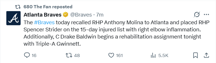 VeryGeniusPhd's tweet photo. @AtticusHonor @justin_west5 @DRLTMN @scottcoleman55 Here is your career threatening injury. Inflammation. 15 day disabled list. I was right, you were wrong. I would expect an apology, but the childishness you exhibit would suggest you wont have the maturity level to offer one. https://t.co/EPXmAygpyS