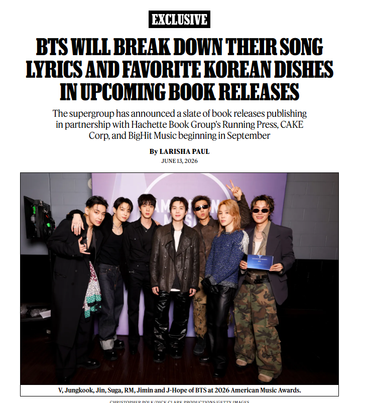 btschartsxdaily's tweet photo. [NEWS] #BTS will release TWO official BOOKS on September 15! 📚

• BTS Lyrics Inside — an in-depth look at the meaning and stories behind BTS' lyrics, featuring songs like "Spring Day," "Life Goes On," and "Yet to Come."
• BTS Recipe Book — a cookbook inspired by BTS' album eras, featuring beloved Korean dishes and recipes.

- Both books offer ARMY a new way to connect with BTS through their music, culture, and experiences.
- The books are being released in partnership with Hachette Book Group's Running Press, CAKE Corp, and BigHit Music as part of BTS Festa 2026. 💜