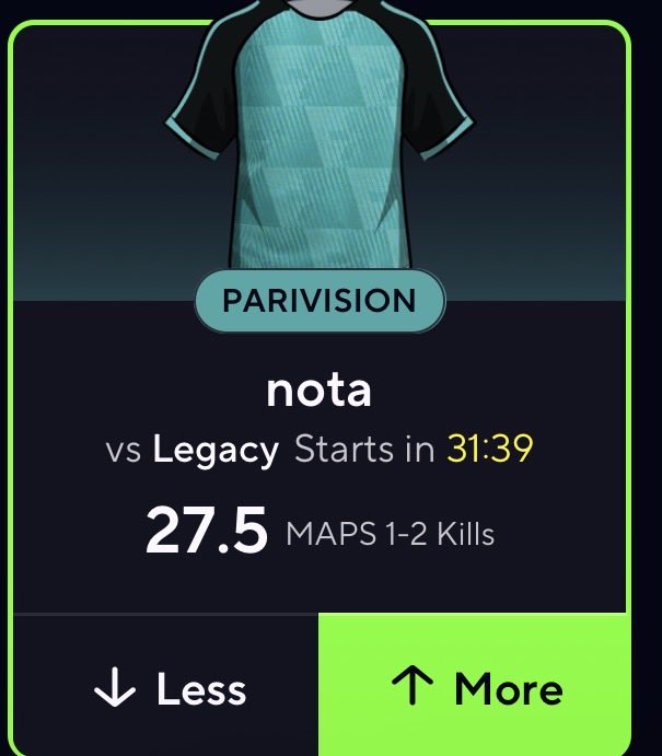 Gotham_Bets's tweet photo. I think Pari get the win today 

Legacy isn’t in great form 

#Prizepicks #CS2 #CSGO https://t.co/0Kix46PIgT