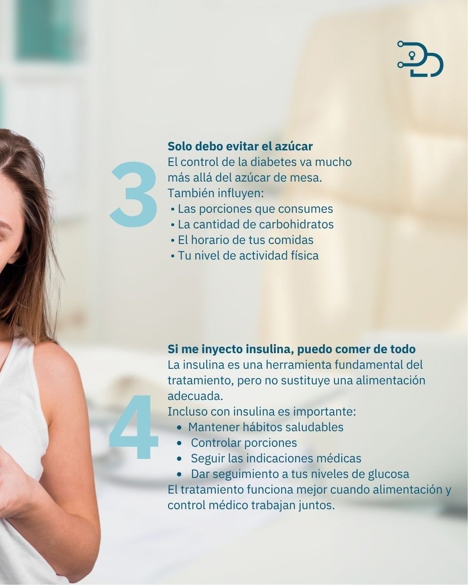 lazcano_dr's tweet photo. ¿Cuántos de estos mitos sobre la alimentación en diabetes creías que eran verdad? 🍎

Comer bien con diabetes no significa sufrir significa entender qué le hace bien a TU cuerpo.

👉 Si quieres saber exactamente qué deberías estar comiendo, agenda una consulta https://t.co/UkOhdsEJtM