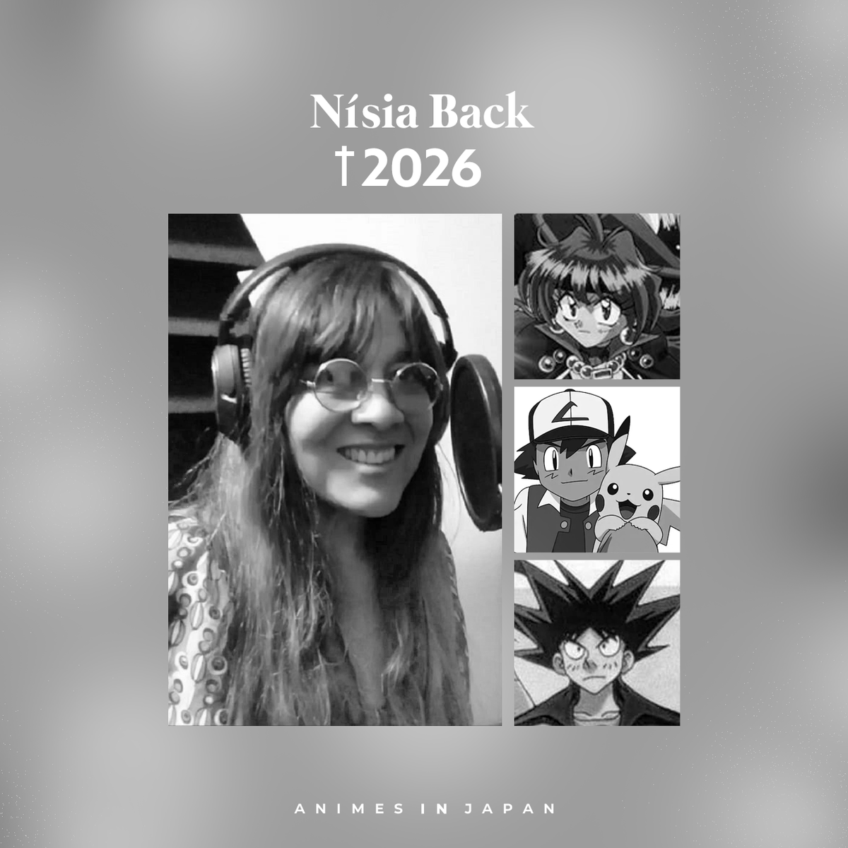 animesinjapan's tweet photo. INFO| É com enorme tristeza que informamos o falecimento da cantora e ex-dubladora Nísia Back, também conhecida como Nísia Moraes. Ela ficou conhecida por interpretar temas brasileiros de animes, como a abertura de 'Slayers' e 'Bucky', além de outras músicas em 'Pokémon', 'El Hazard' e 'Cardcaptor Sakura'.

Desejamos muita força à família da Nísia e que descanse em paz. 🤍🕊️😢