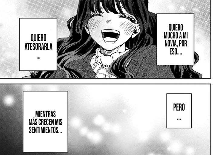 TobiKH23's tweet photo. Volviendo al capítulo 192 de Kaoru Hana (por vez número 10000) se me quedó grabado esta frase de Rintaro cuando admite que, "cuanto más crecen sus sentimientos por Kaoruko, más aparecen partes de sí mismo que no sabe cómo mostrarle", así que hablaré de esto:

Muchas veces se suele pensar que enamorarse consiste en ir eliminando inseguridades, en ganar confianza, y en sentirse cada vez mejor con uno mismo gracias a la persona que tenemos al lado. Y sí, en parte eso ocurre. Rintaro es infinitamente más feliz que al comienzo de la historia. Tiene amigos que lo quieren, una familia que lo apoya, un futuro que desea construir, y una novia a la que ama con todo su corazón

Sin embargo, la realidad es que el amor también hace aparecer nuevos miedos. Porque cuanto más importante se vuelve alguien para vos, más miedo te da lastimarlo, decepcionarlo o convertirte en una carga para esa persona

Teniendo esto en cuenta, Rintaro no estaba ocultando sus sentimientos porque no confíe en Kaoruko, al contrario, la ama tanto que le cuesta expresar aquellas emociones que considera egoístas. Sabe perfectamente cuánto se está esforzando ella por alcanzar su sueño de estudiar medicina. Justamente porque la conoce tan bien, y entiende cuánto significa ese objetivo para ella, no quiere convertirse en alguien que la haga sentir culpable

Por eso guardaba silencio, y se auto-convencía de que podía superarlo por si solo. Una parte de él pensaba que decir "te extraño", "me siento solo" o "quisiera pasar más tiempo con vos" podría sonar como un reproche, cuando en realidad no lo es. Lo único que deseaba es estar cerca de la persona que ama

Fíjense en este hermoso detalle: Rintaro, que durante toda la historia ha sido alguien acostumbrado a soportar las cosas por su cuenta, finalmente baja la guardia, deja de intentar ser fuerte, admite que tiene necesidades y momentos de debilidad 

¿Por qué?

Porque encontró a alguien frente a quien puede mostrarse exactamente como es

Muchas personas se sintieron identificadas con esto porque es algo que ocurre constantemente en la vida real. A veces creemos que amar significa soportar todo en silencio para no preocupar a quien tenemos al lado, que callarnos es una forma de proteger a la otra persona. Pero una relación construida sobre la confianza funciona al revés

Compartir esos miedos, tristezas y esas vulnerabilidades no debilita el vínculo, al contrario, lo fortalece, porque le permite al otro acompañarte en momentos donde vos solo/a no podés

La reacción de Kaoruko es digna de lo último que mencioné, lo escucha, lo abraza, y le hace entender que no tiene que cargar con todo por su cuenta, que esos sentimientos también forman parte de él

La verdadera belleza de esta relación se encuentra en que ambos han llegado a un punto donde pueden mostrarse incluso en sus aspectos menos perfectos. Donde ya no necesitan aparentar ser fuertes, y pueden hablar de sus inseguridades sin miedo. 

Después de todo, el camino que recorrieron juntos, y las experiencias que compartieron, fueron hermosas. Ambos saben que el amor que construyeron es lo suficientemente fuerte para sostener también momentos de fragilidad

Esta frase de Rintaro es amor, pero desde un lugar mucho más profundo que el romance. Es amor, si, pero con miedo a perder, y con deseo de proteger, de la vulnerabilidad que nace cuando alguien se vuelve tan importante para vos, que ya no podés imaginar tu vida sin esa persona

Rintaro es un chico que ama tanto a Kaoruko, que todavía está aprendiendo que también merece apoyarse en ella cuando se siente solo