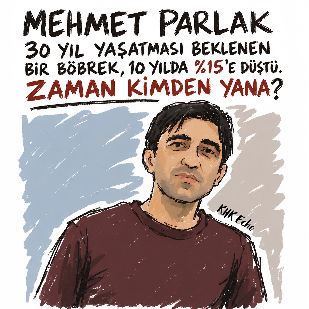 KHKecho's tweet photo. Bir insanın yaşamı, hiçbir prosedürden daha değersiz değildir.

Denetimli serbestlik hakkı doğmuş, ağır sağlık sorunlarıyla mücadele eden Mehmet Parlak hâlâ cezaevinde.

Adalet geciktiğinde, bedelini insan bedeni ödüyor ve hiçbir şey sağ olmuyor.

MehmetParlaka DestekZamanı https://t.co/xuZHXWCvkv