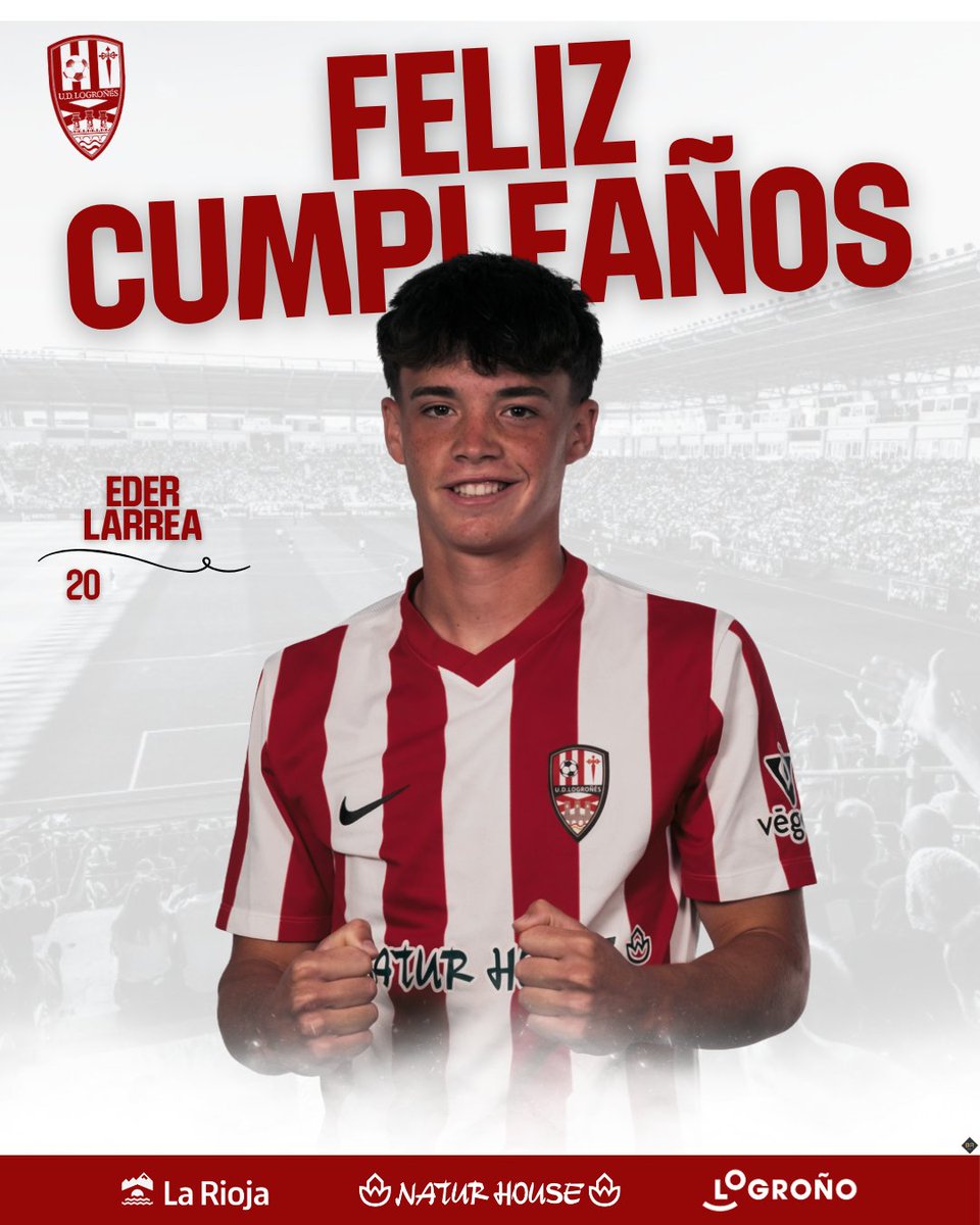 UDLogrones's tweet photo. 🎂 Este domingo deseamos todo lo mejor a Eder. Desde infantiles hasta el ascenso a Primera RFEF. ¡Muchas felicidades, disfruta de tu día! https://t.co/VE1hZovCuL