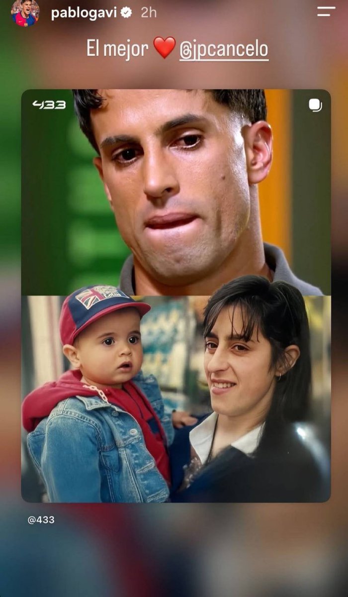 Culernews's tweet photo. Gavi mostrando apoio a Cancelo após sua emocionante entrevista de hoje sobre a traumática experiência de perder a mãe. https://t.co/v0kUnLsOAd