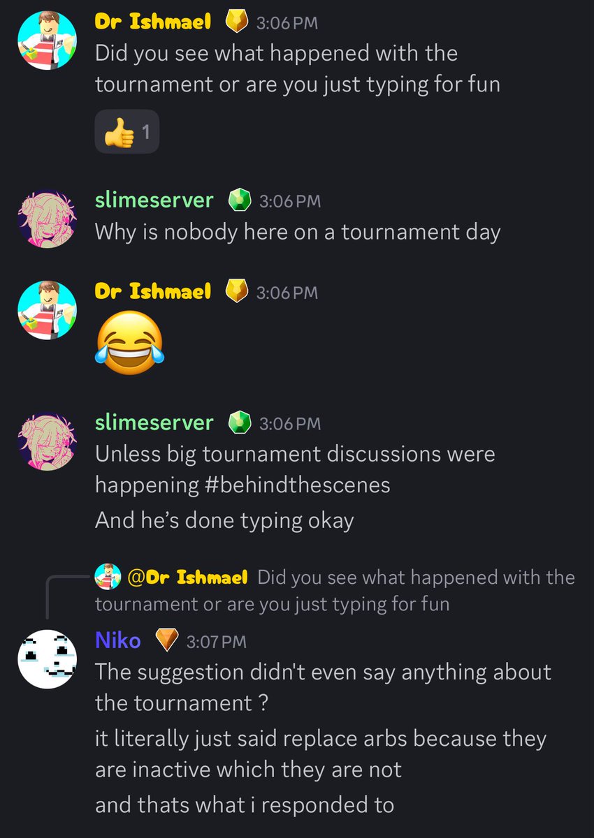 1dystopian's tweet photo. @TKS_Memer basically he downplayed there being an issue with ct arbs actually being proactive, even though this has been an issue for 2 years. the only meaningful ct arb they've added in the last 2 years is cheese stick https://t.co/W6G4G4Ae3H