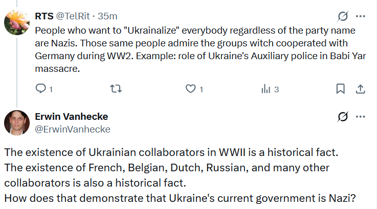 TelRit's tweet photo. None of those countries hasn't even tried to declare those collaborators as heros of the country or make statues for them or name streets and other places after them. Today's Ukraine has. https://t.co/ihv1Qgpas0
