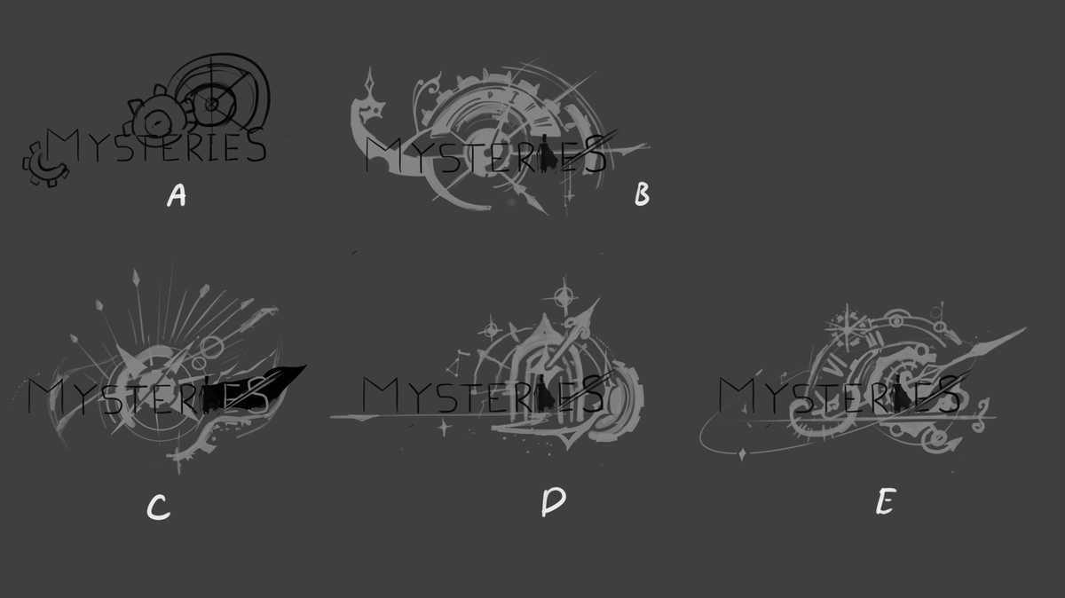 _hotaruz's tweet photo. Mysteries Logo Concepts https://t.co/OOmRq7bhyF