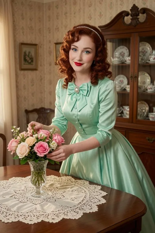 StepfordRoan's tweet photo. I have the house to myself today, which means preparing for my lovely wife and Headmistress @StepfordKaty's return later. New flowers in vases, and various chores around the house.

@SissyPoppy70 @StepfordVicKate 

#ModestIsHottest 💚 https://t.co/611tA81C3C