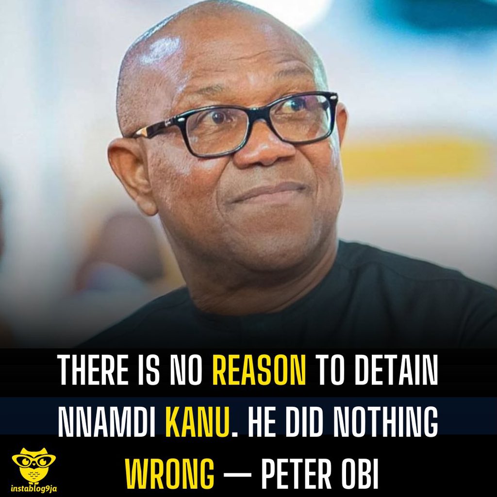 JamiluSufi's tweet photo. For the first time, I agree with Peter Obi.

There is no justification to continue detaining Nnamdi Kanu.

But let me speak directly to our Northern Governors and this government:

The same system that keeps Kanu in detention is busy pardoning and reintegrating known terrorists.

Under Tinubu:
- Over 700 repentant Boko Haram and bandit members have been released and reintegrated since 2023.
- February 2026: 117 released in Borno.
- 2025: Over 300 completed rehabilitation in Gombe alone.

We tolerate nonsense.  
We integrate killers.  
We release those who slaughtered our people, while locking up political voices.

This selective injustice is disgusting.

Free Nnamdi Kanu Now.
Stop releasing terrorists back into our communities.

The North is watching.  
The blood of the innocent is watching.

#FreeNnamdiKanu #StopIntegratingTerrorists