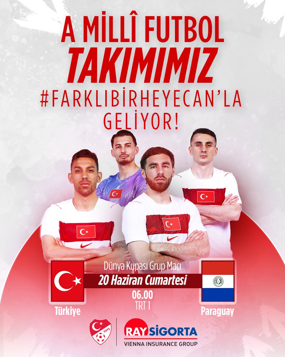 Ray_Sigorta's tweet photo. A Millî Futbol Takımımızla #FarklıBirHeyecan yaşamaya hazır mısınız? 🇹🇷

#RaySigorta #MillîTakımlarAnaSponsoru https://t.co/5yYP4122no