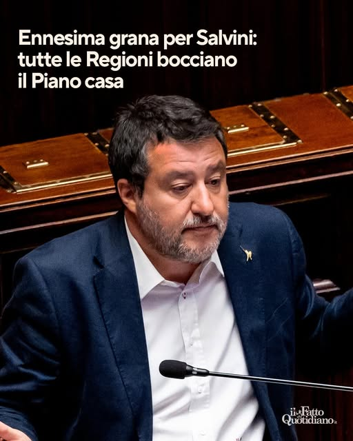 serebellardinel's tweet photo. Piano casa #GovernoMeloni,cavallo battaglia di #Salvini e approvato un mese e mezzo fa,è stato  BOCCIATO da ‘opposizione delle Regioni*! Contestate risorse insufficienti e poteri evasivi attribuiti al commissario straordinario! Non ne hanno azzeccata UNA,devono dimettersi TUTTI! https://t.co/FAtrkPbpQZ