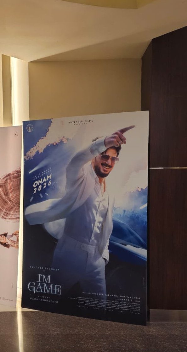 awax_siddarth's tweet photo. New #ImGame standees spotted in theatres. 🔥

Never seen these posters before.

August 20th. Onam release.

This Onam is going to be massive for Mollywood. 

@dulQuer #DulquerSalmaan https://t.co/2Q2GgrHu0K