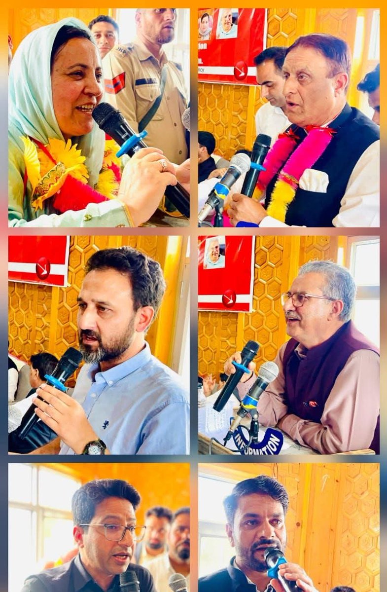 FerozWani20's tweet photo. A grand Workers’ Convention of @JKNC_ at Kulgam,presided over by Hon’ble Dr. @sakinaitoo ji,along with Jb,@ChowdryRamzan sb,@MirShow41271032 sb, @PeerzadaFaroz sb,@Mir_Mushtaq_ sb,@YNCJK team
Congratulations to @ImranNDar sb, for organized for the successful event
@OmarAbdullah https://t.co/agJwPaDUdP