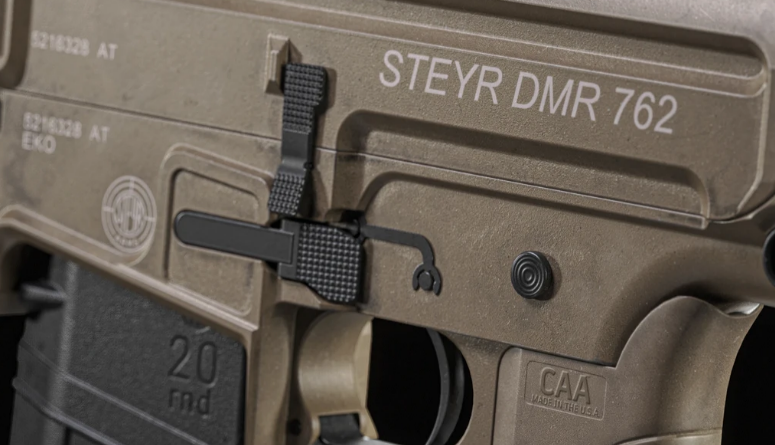 BrandonFDW's tweet photo. One of the most interesting things about this gun is the cross bolt safety that mimics the safety on the units Steyr AUG. https://t.co/aw2UQcUCL5