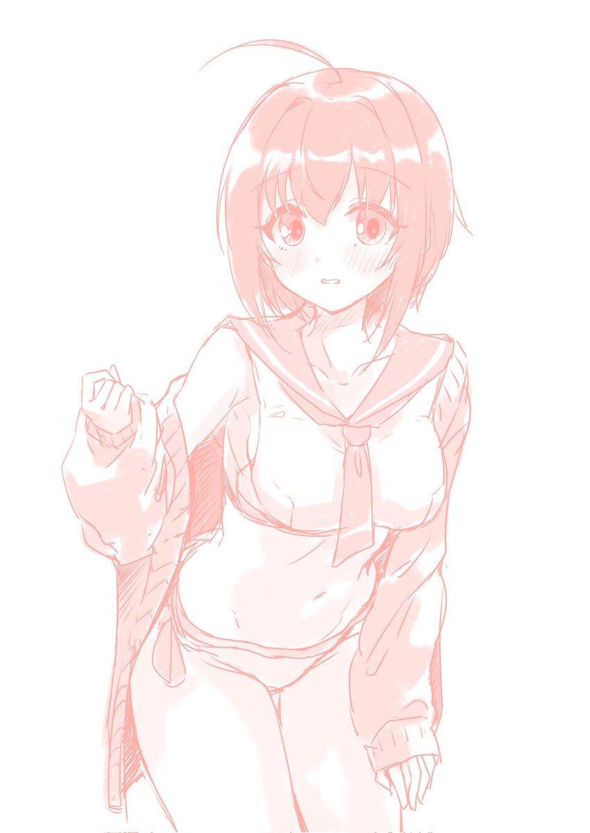 pao__lily_new's tweet photo. 【wip】セーラーミズギカーディガン小日向ちゃん https://t.co/m8KcT8jcCC