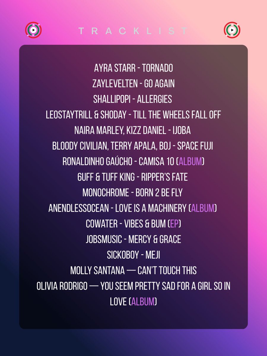 CTDAMEDIA's tweet photo. Which track owned the New Music Friday yesterday??

Tell us 👇

#ctdamedia #newmusicfriday https://t.co/6HiOcXugrz