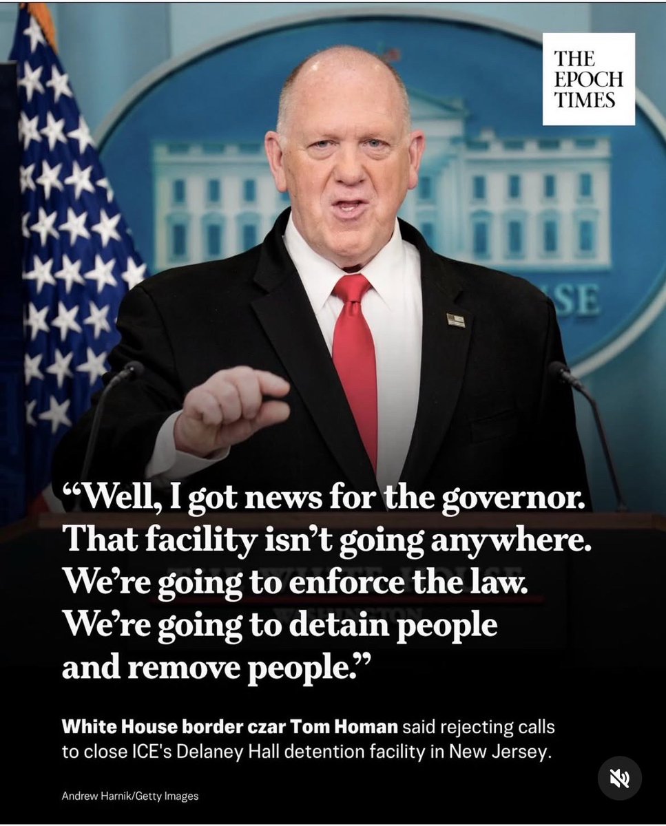 fight4newjersey's tweet photo. A Message For Governor Sherrill From Tom Homan 👌🏻 https://t.co/Yr7SNKeODi