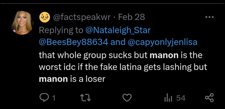 erigyy's tweet photo. @lararajswifey This is op btw they're token stanning katseye but they're just a Manon anti https://t.co/rjKw9FJhpR