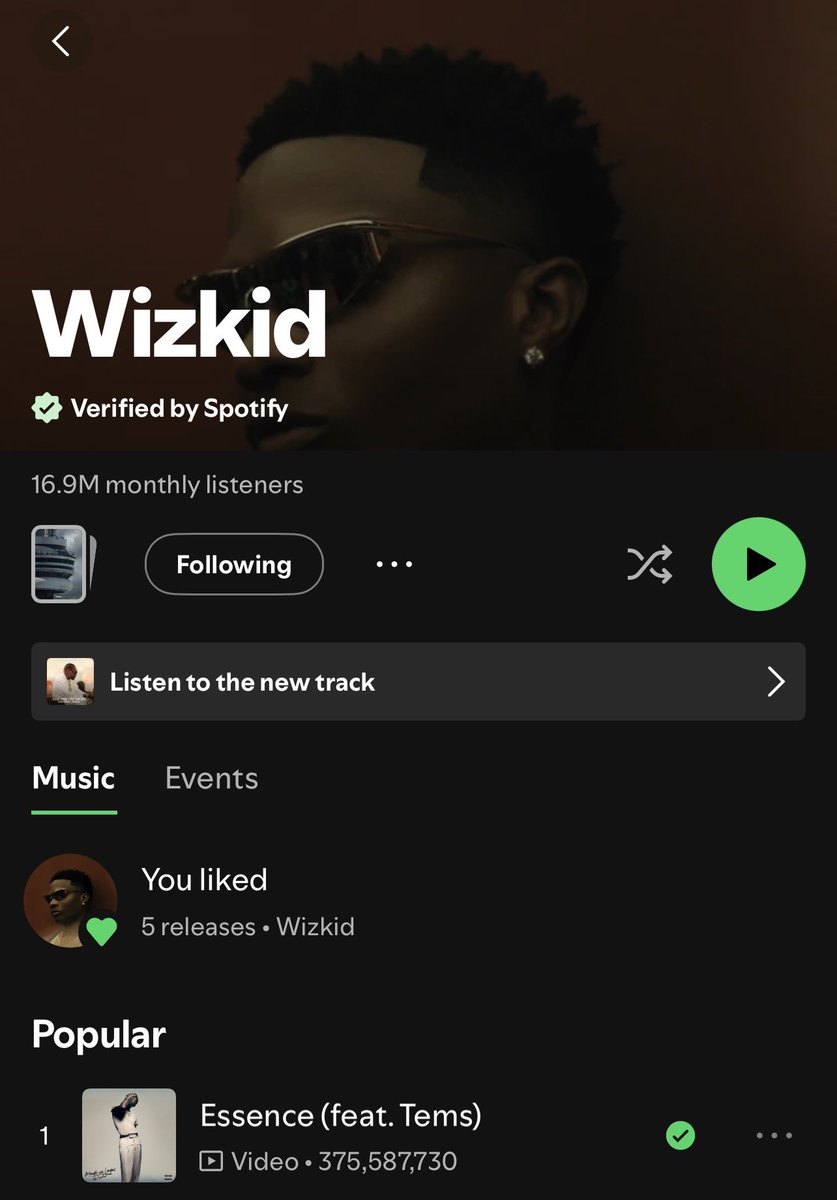 Goated_21's tweet photo. Burna Boy Dai Dai 51M 

Wizkid Essence 375M

First to reach 400M https://t.co/K0bI4FUOVi