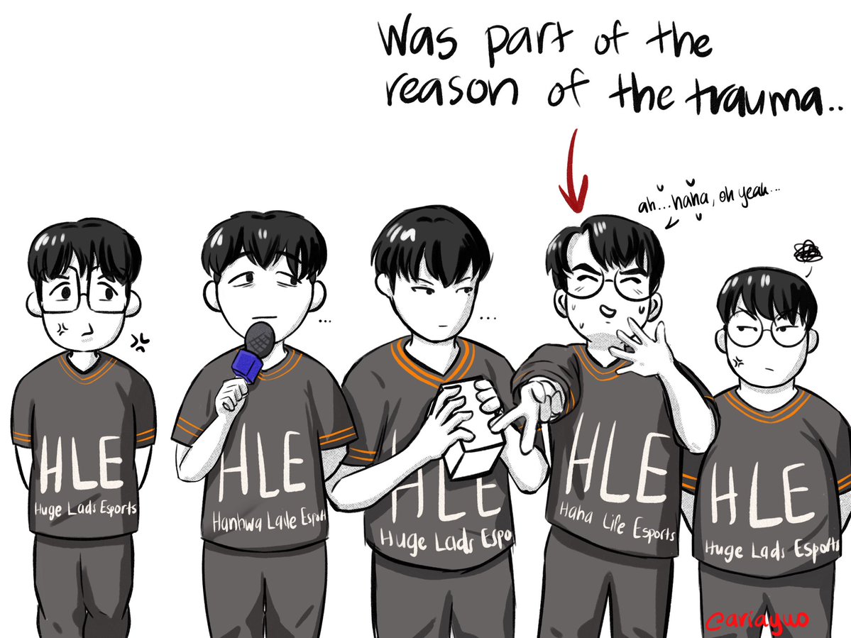 Ariayuo's tweet photo. When the silly bear was one of the reason the rest of them have abit of ptsd #gumayusi #kanavi #zeus #delight #zeka #hlewin https://t.co/4mLwf0Wnnj