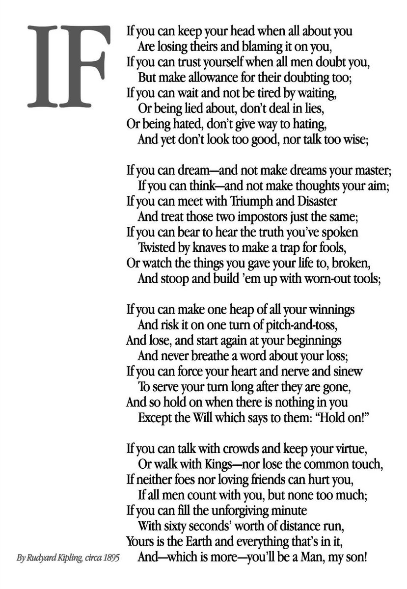 Briguy's tweet photo. If
(c. 1895)
Rudyard Kipling https://t.co/eZ7a8HWCsF