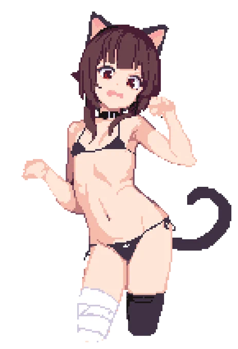 未完成趣味ドット絵 めぐみん主戦無し試したら簡単すぎて逆にどうしていいか分からなくて詰んだ(?) 次は普通に戻します