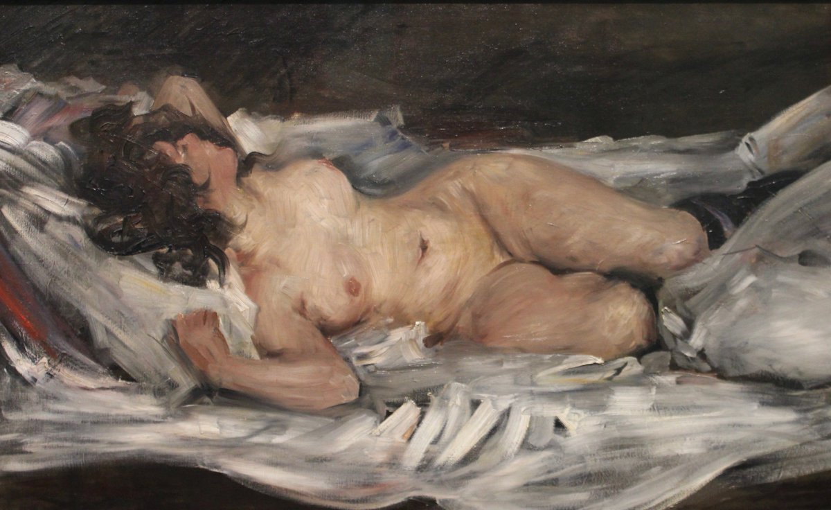 X_ArtGallery's tweet photo. Lovis Corinth . Reclining Female Nude, 1899 https://t.co/KBzwX1jSXB