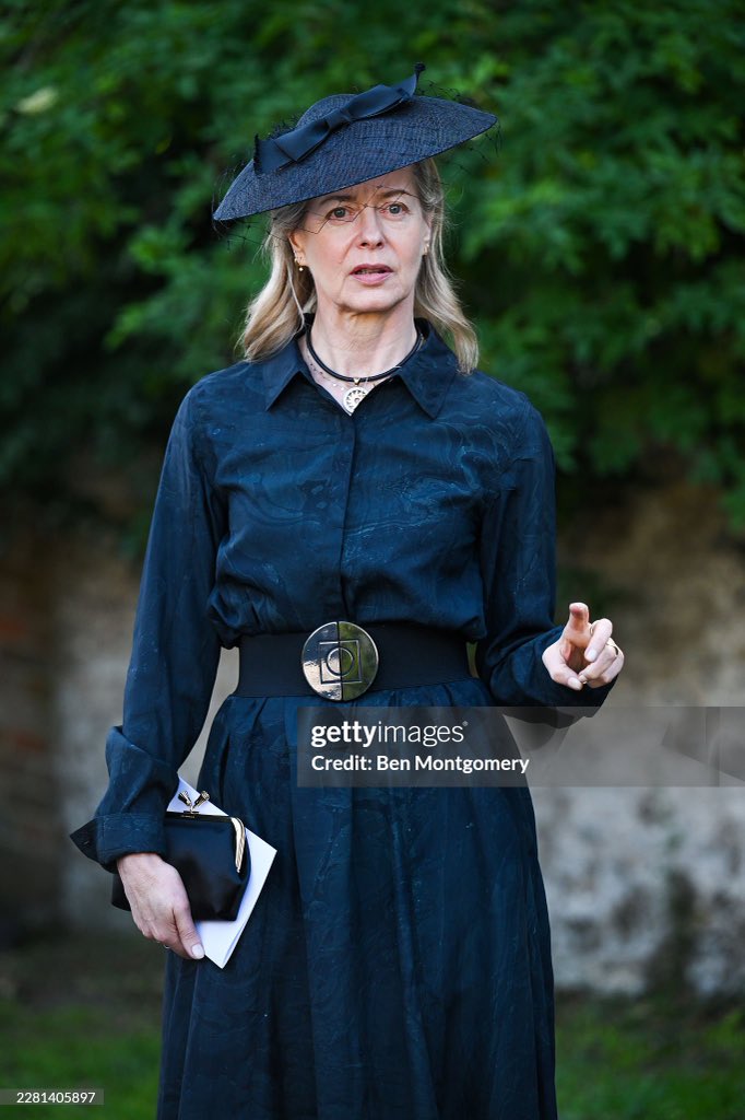 sarahdiaryz's tweet photo. Lady Helen Taylor, daughter of The Duke of Kent, attends the funeral of Lady Pamela Hicks at St Bartholomew Church in Brightwell Baldwin, Oxfordshire today.

📸 Ben Montgomery https://t.co/HIhimpPvRO