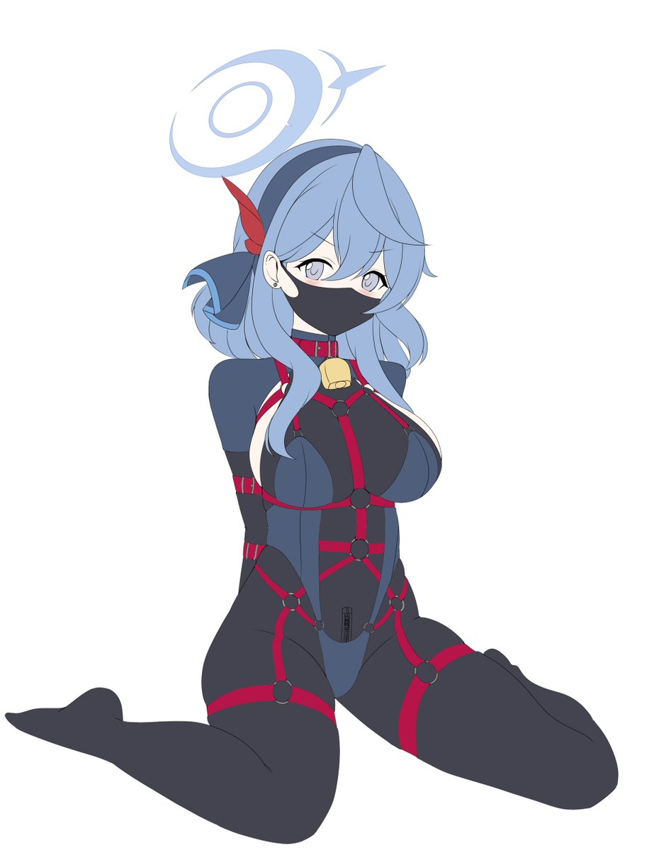 ぴっちりボンデージ拘束のアコちゃんの下描きです 