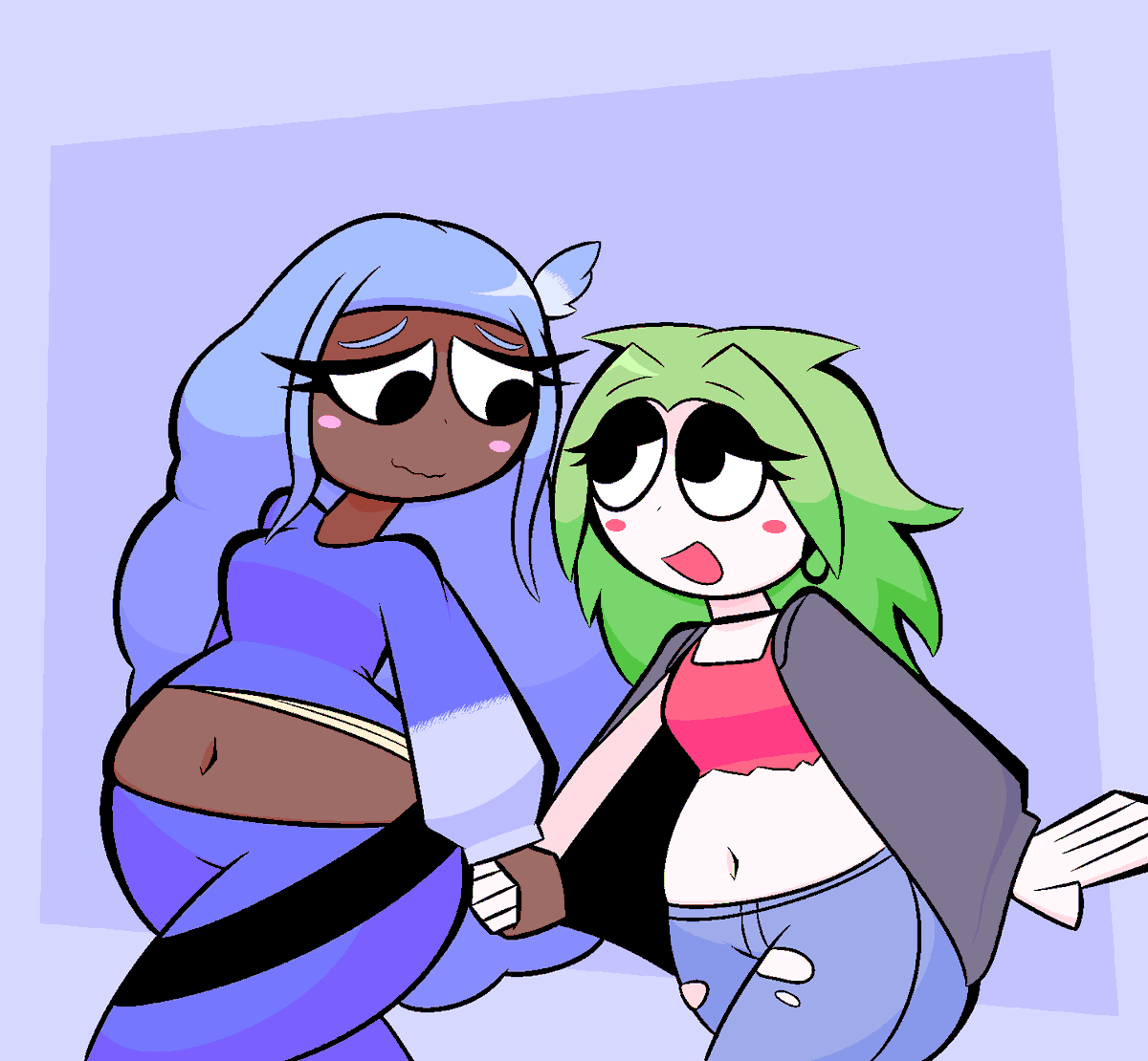 WOAH_MAAAN's tweet photo. Two silly girlfriends
(c0mmission for @hynter__) https://t.co/7MjoAeEqq9