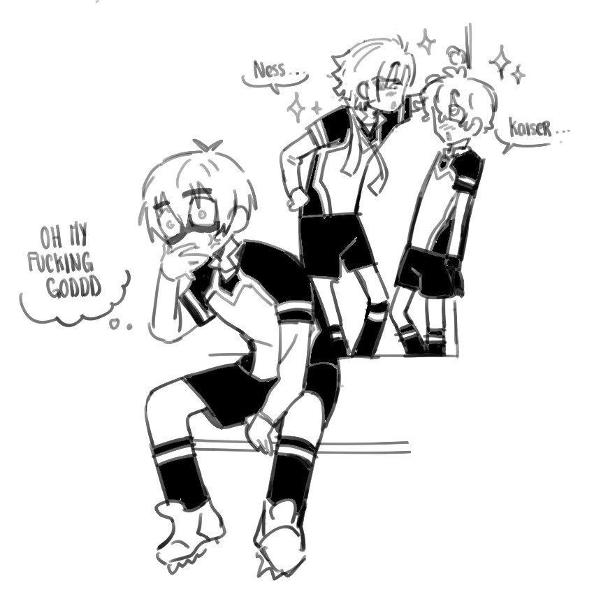 Rezcoconut's tweet photo. Long-distance relationship... But it's chibi.... #BlueLock #BcIs #BachiSagi. https://t.co/0e5Zim9HEO