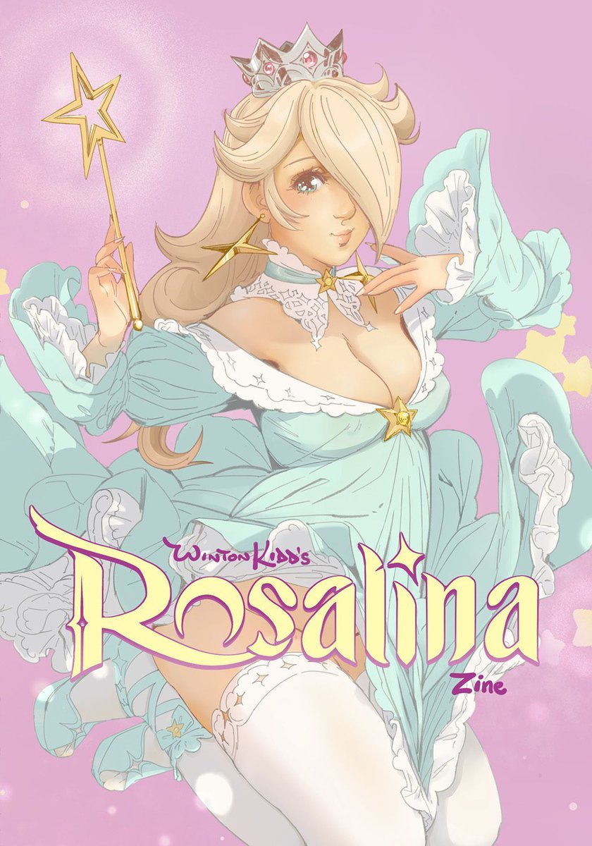 wintonkidd's tweet photo. Cover art v. textless version of the Rosalina Zine cover art, beautifully rendered by my friend Kitt🐰 We went hard on the magical girl vibes in this one.

Get it here!⤵️
https://t.co/y74rD2lCpj
Or here, or free with a monthly sub💖
https://t.co/fqy7NQd3L5 https://t.co/HOAS0fjUKf
