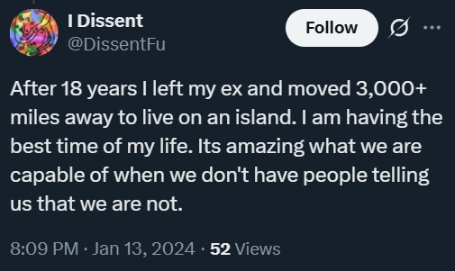 neutrocity's tweet photo. @DissentFu Funny, you were well off enough to leave your ex and move 3000 miles away just 2 years ago. https://t.co/Ni9A7RHlX6