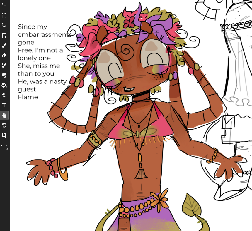 Arbus0's tweet photo. bassie if i wasnt lazy to actually draw bracelets and stuff #dandysworld #dandysworldbassie https://t.co/tsCzFZiKRl