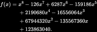 olav_rh's tweet photo. @Dilekk344 Gotta be 32. 5, 6, 7, 8, 10, 18, 32 and 40 are the only zeros to this polynomial: https://t.co/gPrn45xh0j