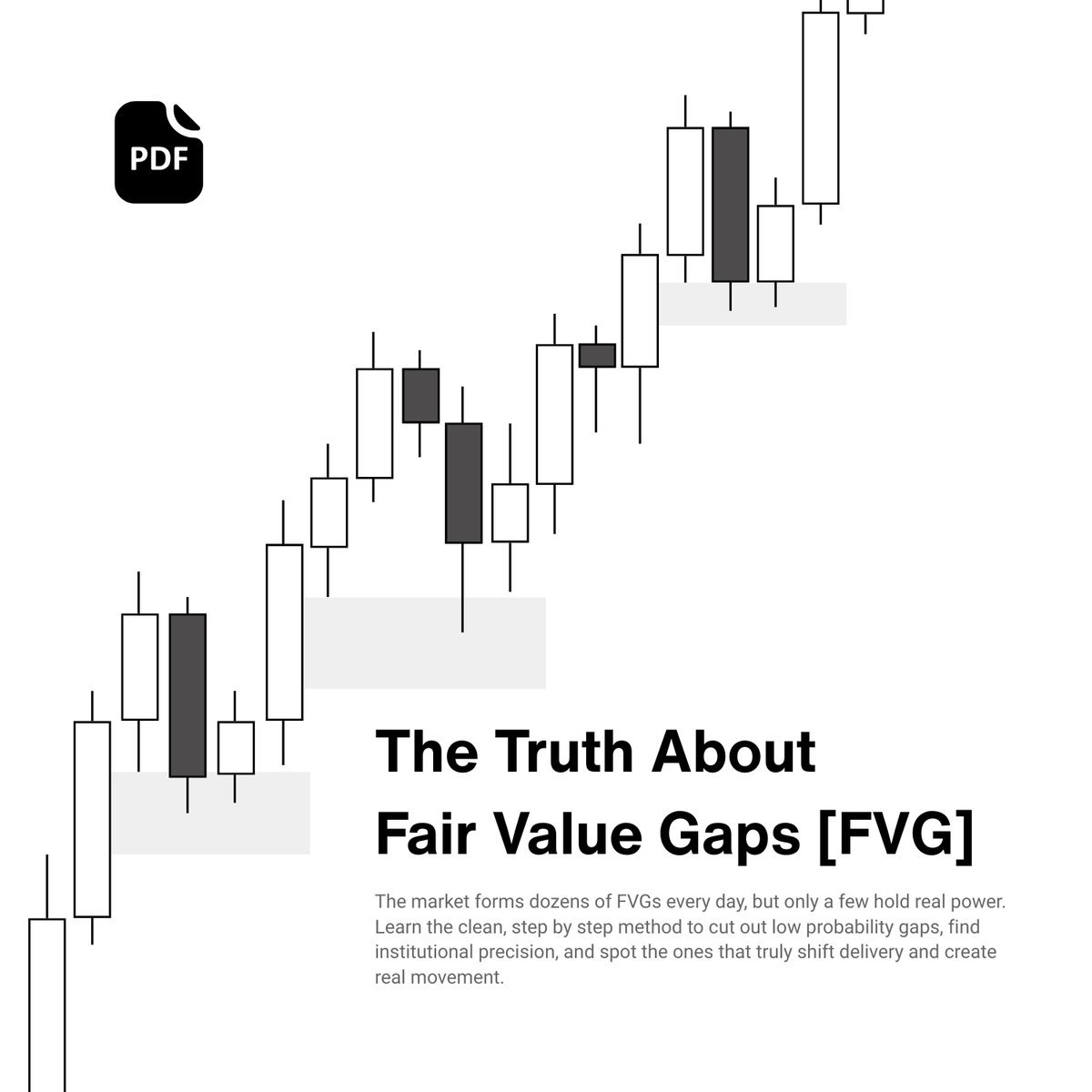 zaruww's tweet photo. The market prints dozens of FVGs daily,  

But 90% of them are traps.  

This PDF reveals the few that actually price respect.  

Like + follow + Comment “FVG” if you want it. https://t.co/kTem6YNXMr