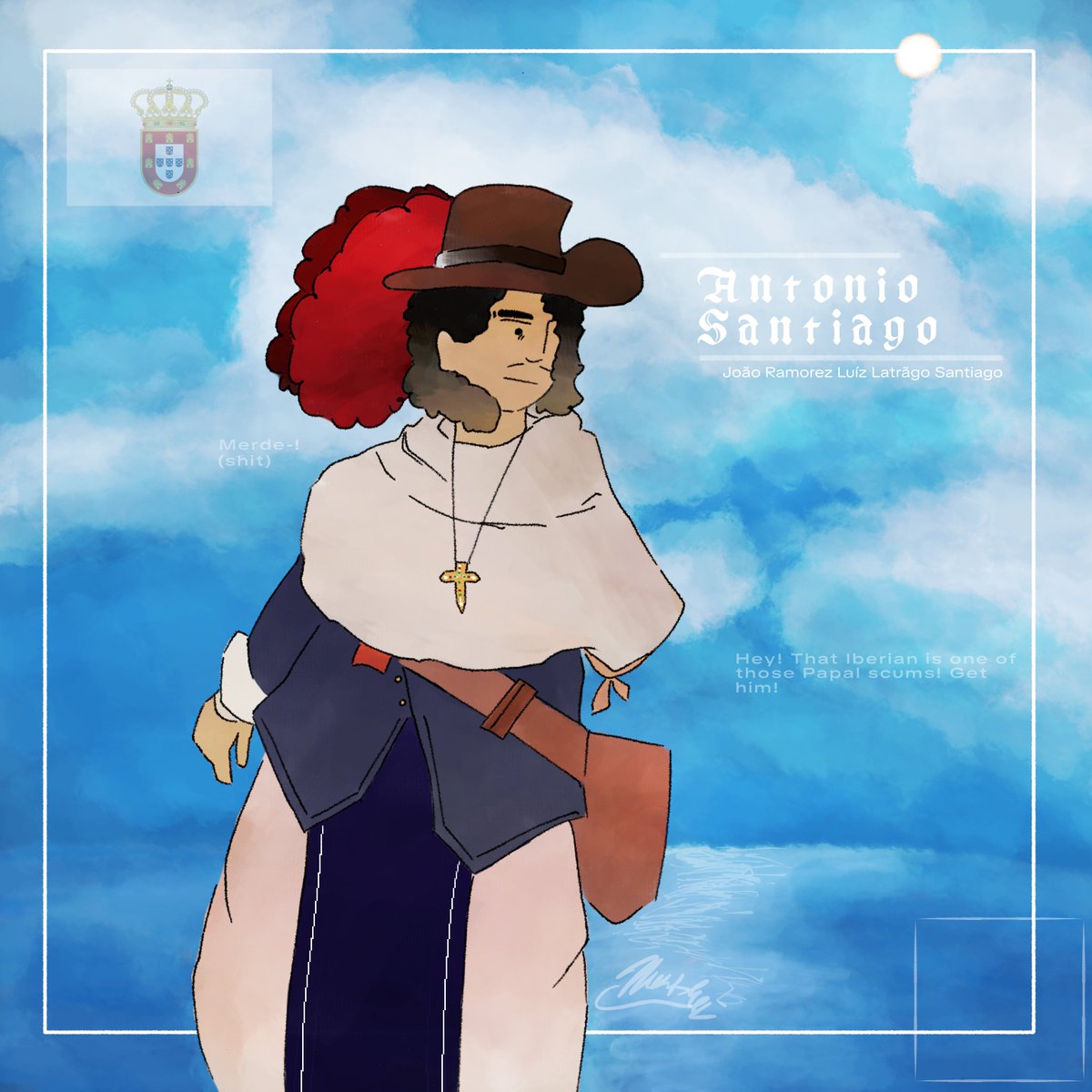 sargnezz's tweet photo. Just a heads up, this is a D&amp;D character for a pirate session. Nothing more- #arttwt #dndart #digitalarttwt #dnd https://t.co/kW8uMq75Ed