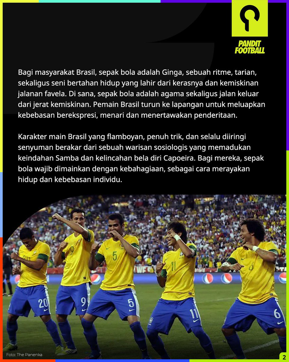 panditfootball's tweet photo. Brasil dan Maroko datang dengan dua filosofi yang berbeda dalam memaknai sepak bola, satu merayakan kebebasan berekspresi melalui Ginga, sementara yang lain mengandalkan kekuatan solidaritas dan Niyya yang menyatukan. Saat kreativitas liar Selecao berhadapan dengan disiplin kolektif Atlas Lions, menurutmu siapa yang akan keluar sebagai pemenang?