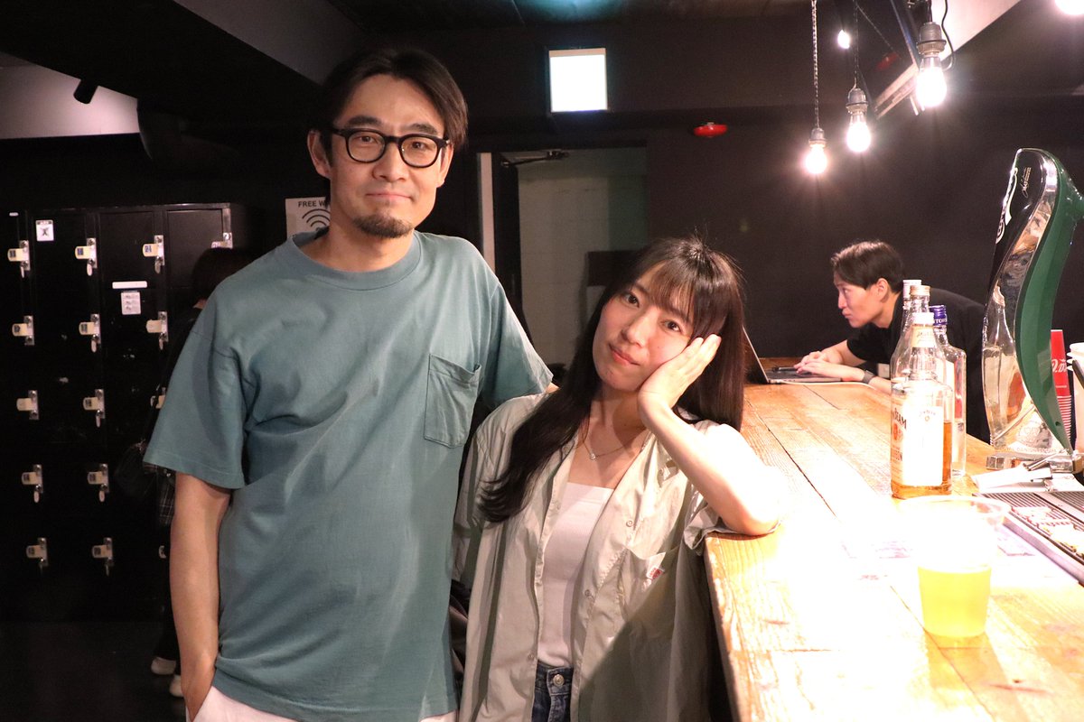 shimocyan's tweet photo. 終演後のあやかぽんと先生 https://t.co/0UkrOuo7ID