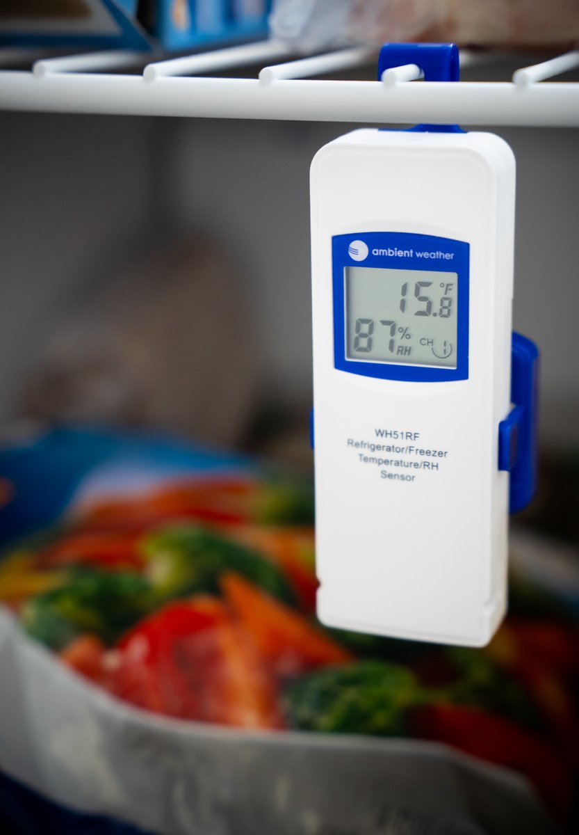 ambientweather's tweet photo. Keep your cool. ❄️

Monitor refrigerator and freezer conditions with the Ambient Weather WH51RF.

https://t.co/QRtbqyhMHG

#HomeMonitoring #WeatherTech #SmartWeather https://t.co/prL8vzJXfv