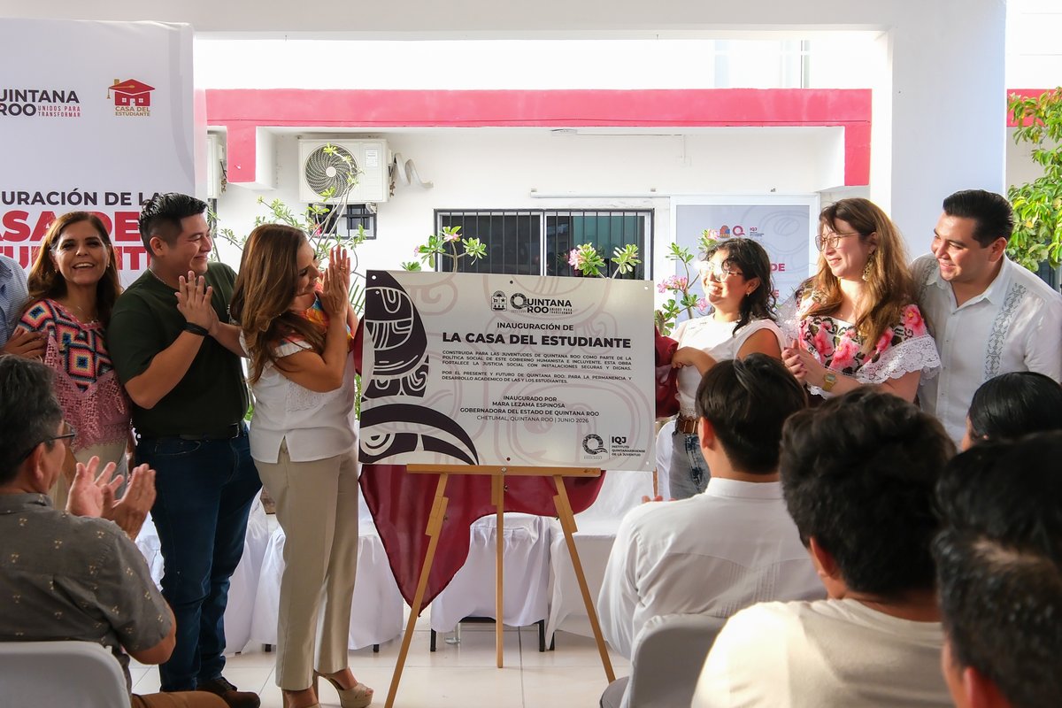 GobQuintanaRoo's tweet photo. 🎓🏡 La Casa del Estudiante en #Chetumal renace como un espacio digno, seguro y renovado para las juventudes de #QuintanaRoo.

Con una inversión superior a 24.5 millones de pesos, este lugar fue rehabilitado, ampliado y equipado para que más jóvenes... https://t.co/CgdCdY90nI