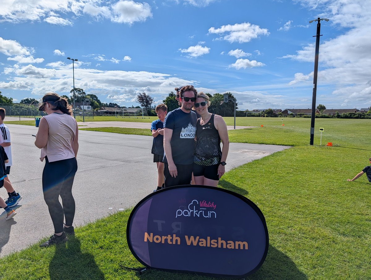 RachelBuk's tweet photo. Great morning at North Walsham parkrun with Mark this morning ☺️🥰 Mark's first time on this course. #loveparkrun #northwalshamparkrun https://t.co/CR90t20EyQ