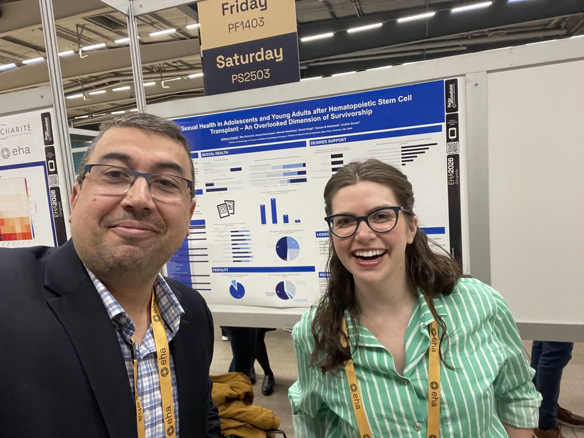 AlkaliDr's tweet photo. Busy poster session with many of @MayoCancerCare staff presenting today. Proud of you 👏 ♥️ 

@MayoCancerCare #eha2026
 
@MorieGertz @kimball_md #Kapoor https://t.co/6XVZoBX6kR