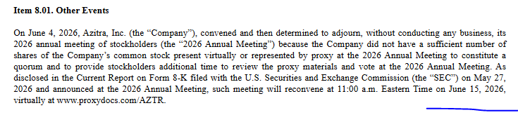 JspDilution's tweet photo. $AZTR r/s meeting on 6/15. watching https://t.co/Dit59VyPqZ