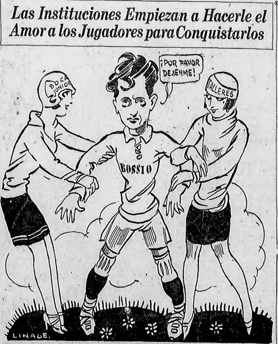 PCioccale's tweet photo. Imagen de junio 1929 hace 97 años.
Los clubes disputándose las figuras, "al mejor postor!!".
En este caso #Bossio entre @BocaJrsOficial y @ClubTalleresOk .
@PabloKersevan @ArchXeneize1905 https://t.co/0e0tjs1xIl