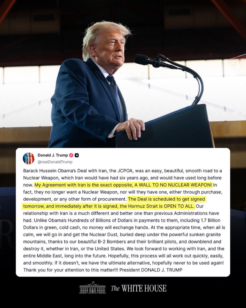Q_May_007's tweet photo. 💥川普总统称霍尔木兹海峡将在周日签署和平协议后立即开放 https://t.co/5DULn0IeRG