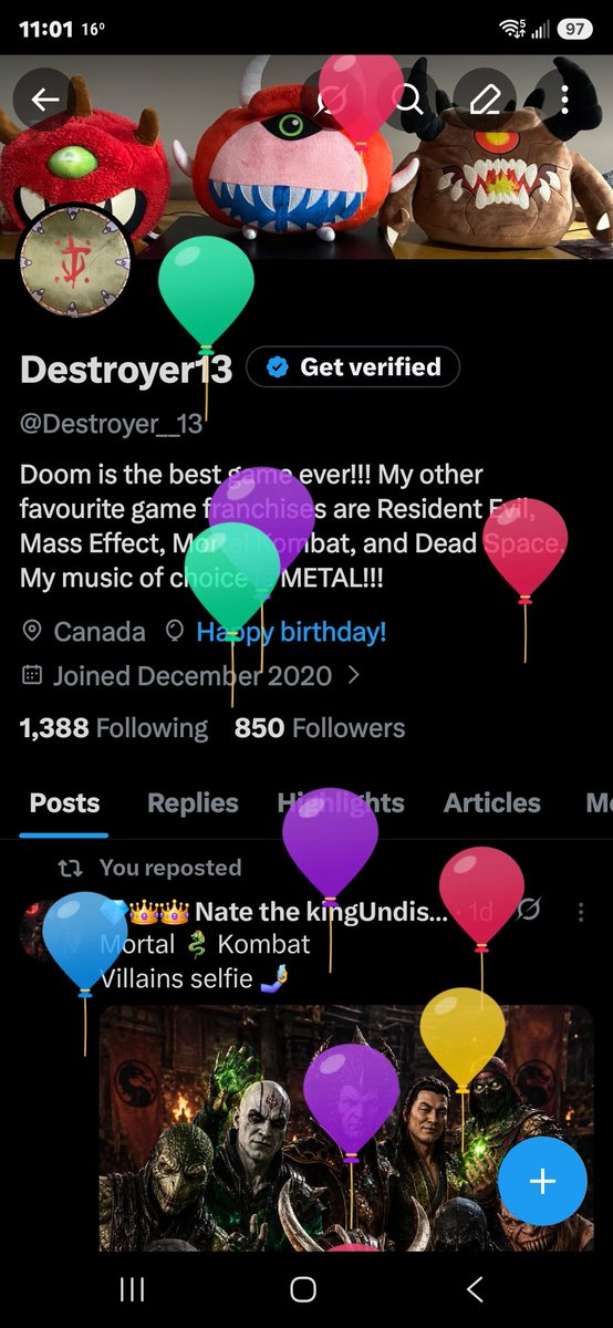 Destroyer__13's tweet photo. Its that day of the year again.

 I'll have to do something DOOM related and metal related today. I'll probably listen to the IDKFA album! https://t.co/EOtgVhVWV3