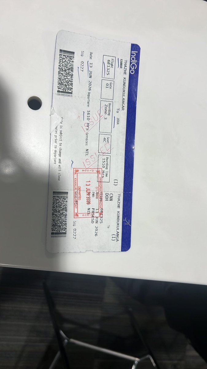 RAFEES007's tweet photo. @IndiGo6E Gross negligence! Passenger Sajad's bag (Tag: 0312253090, PNR: FBSESD) wasn't loaded on today's CNN-DOH flight 6E 1325. Stranded in Doha without urgent essentials needed for tomorrow. Track it immediately and deliver via next flight! Disappointing service. #IndiGo https://t.co/mBFMUSG7Hi